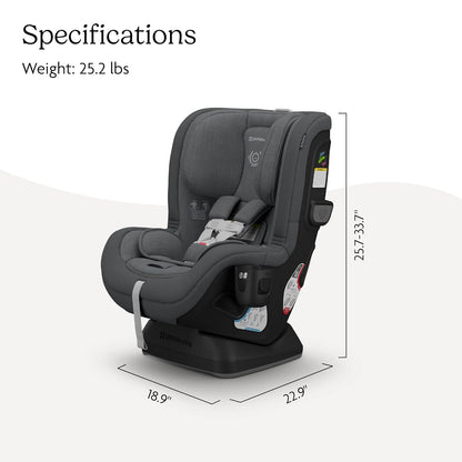 UPPAbaby Rove Convertible Car Seat - 2-in-1 Rear + Forward Facing - Quick + Secure 3-Step Install - Intuitive Safety Technology + Comfort Features - Cup Holder Included - Kavneer (Almond Mélange)