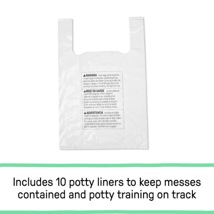 Ingenuity My Travel Potty, 2-in-1 Baby and Toddler Portable Potty Seat & Potty Ring, Lightweight Foldable, Includes Travel Bag & 3 Disposable Liners, Neutral