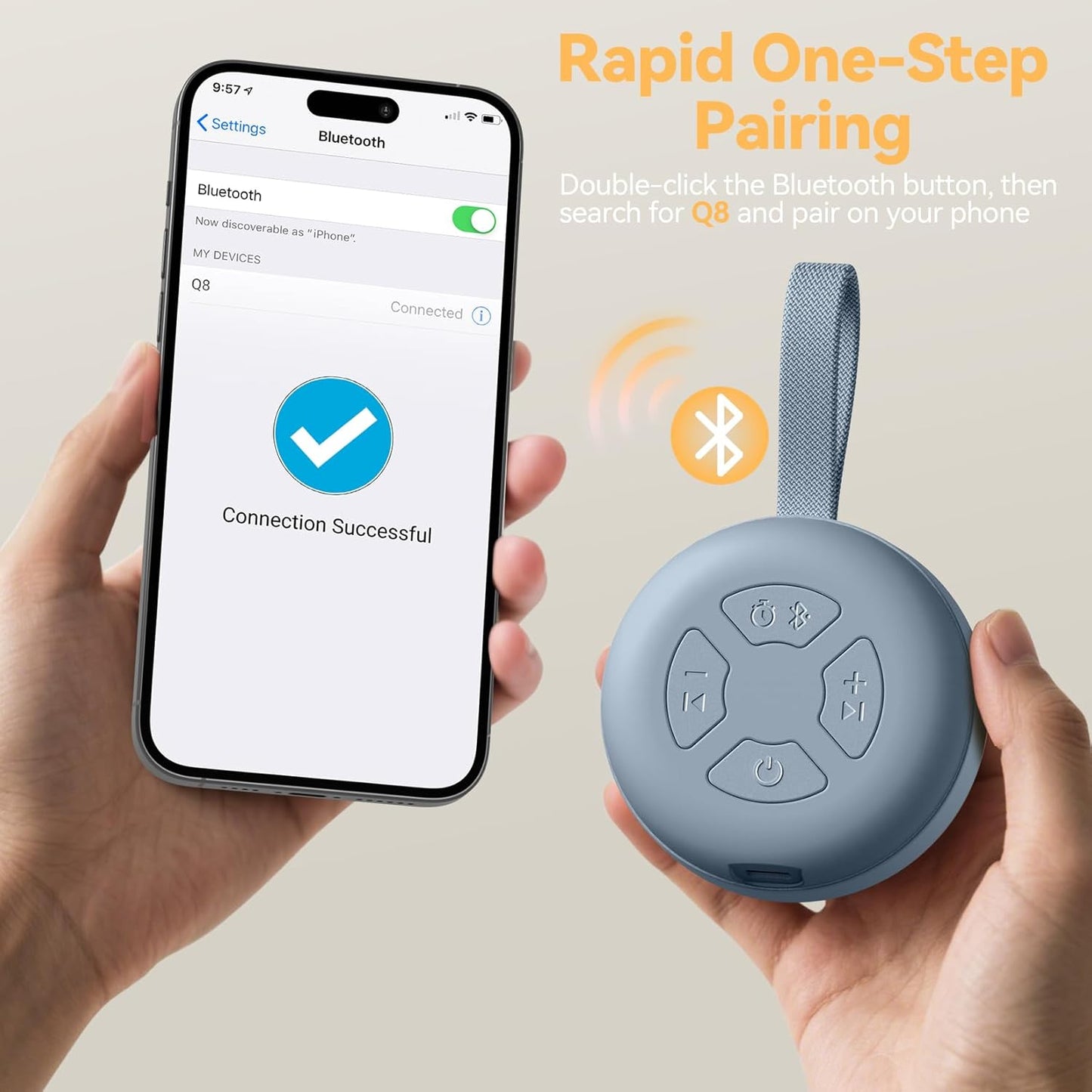 Portable Sound Machine for Baby | White Noise | 12 Soothing Sounds | Noise Canceling for Travel, Office, Nursery | Baby Shower | Registry Gift | Sleep Soother for Babies Kids Adults | Putty