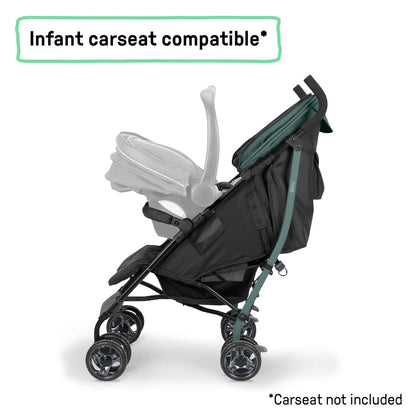 Ingenuity 3Dlite Convenience Stroller, Gray – Lightweight Stroller with Aluminum Frame, Large Seat Area, 4 Position Recline, Extra Large Storage Basket – Infant Stroller for Travel and More