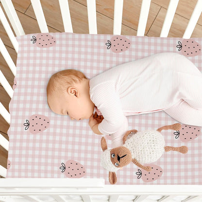 Fitted Crib Sheets Cactus and Floral Stretchy Portable Playard Sheets for Baby Toddler, Breathable Soft Mini Crib Mattress 52 x 28 in for Boys and Girls