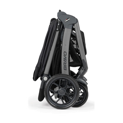 Chicco Bravo LE ClearTex Full-Size Stroller for Babies and Toddlers, UPF-Rated Canopy, GREENGUARD Gold Certified, Lightweight, One-Hand Compact Fold, Pewter/Grey