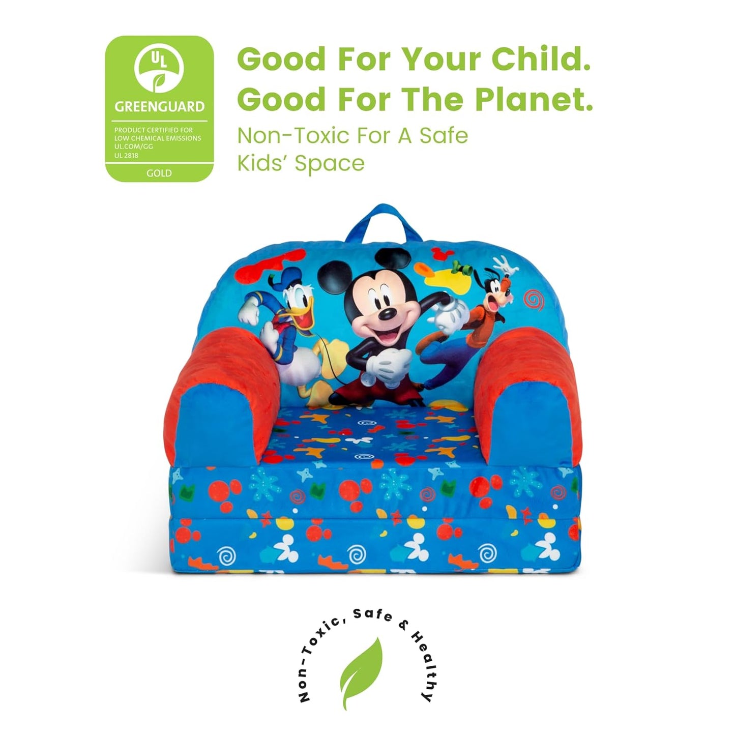 Delta Children - Cars Cozee Buddy Flip-Out Kids Chair, Blue