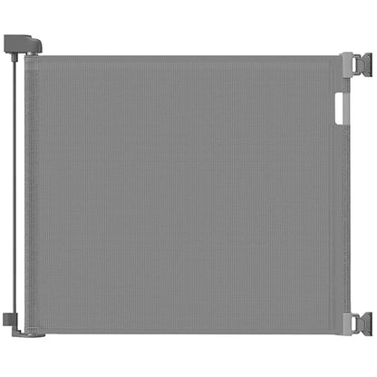 Veraste Retractable Baby Gate for Doorways and Stairs, Mesh Safety Gate for Pet, Indoor & Outdoor Use, One-Hand Operation, Easy Installation, 33.6" Tall, Expands to 71" Wide(Grey,33.6"x71")