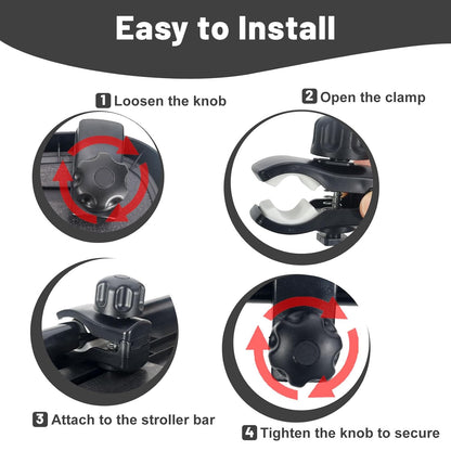 Stroller Snack Tray Compatible with Evenflo, with Stroller Cup Holder Attachment, Stays in Place Tray Attachment, Easy to Install and Take Off, Snacking On The Go, Strollers Travel Accessories