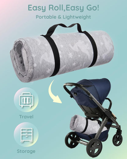 Lilian&Gema Pack and Play Mattress 38"x26"x1.5", Portable Mattress for Playpen, Pack N Play Mattress Topper, Soft Breathable and Waterproof Washable Cover for Baby Toddler