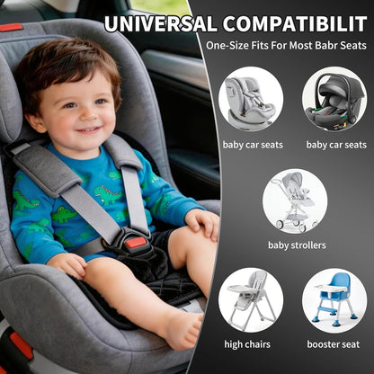 Wonderkin 2-Pack Potty Training Car Seat Protector, Waterproof Car Seat Liner, Non-Slip Leak-Proof Piddle Pads,Washable Cover Fits Car Seats Strollers Bouncers, Ages 6 Months to 4 Years (Grey + Black)