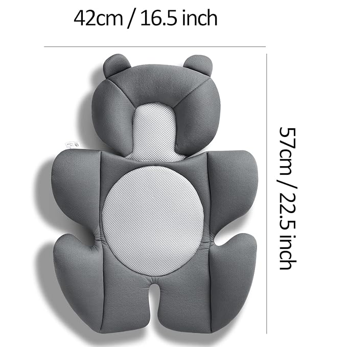 G Ganen Baby Comfort Support Cushion Stroller and Seat Comfort Cushion Insert Liner (Dark Grey)