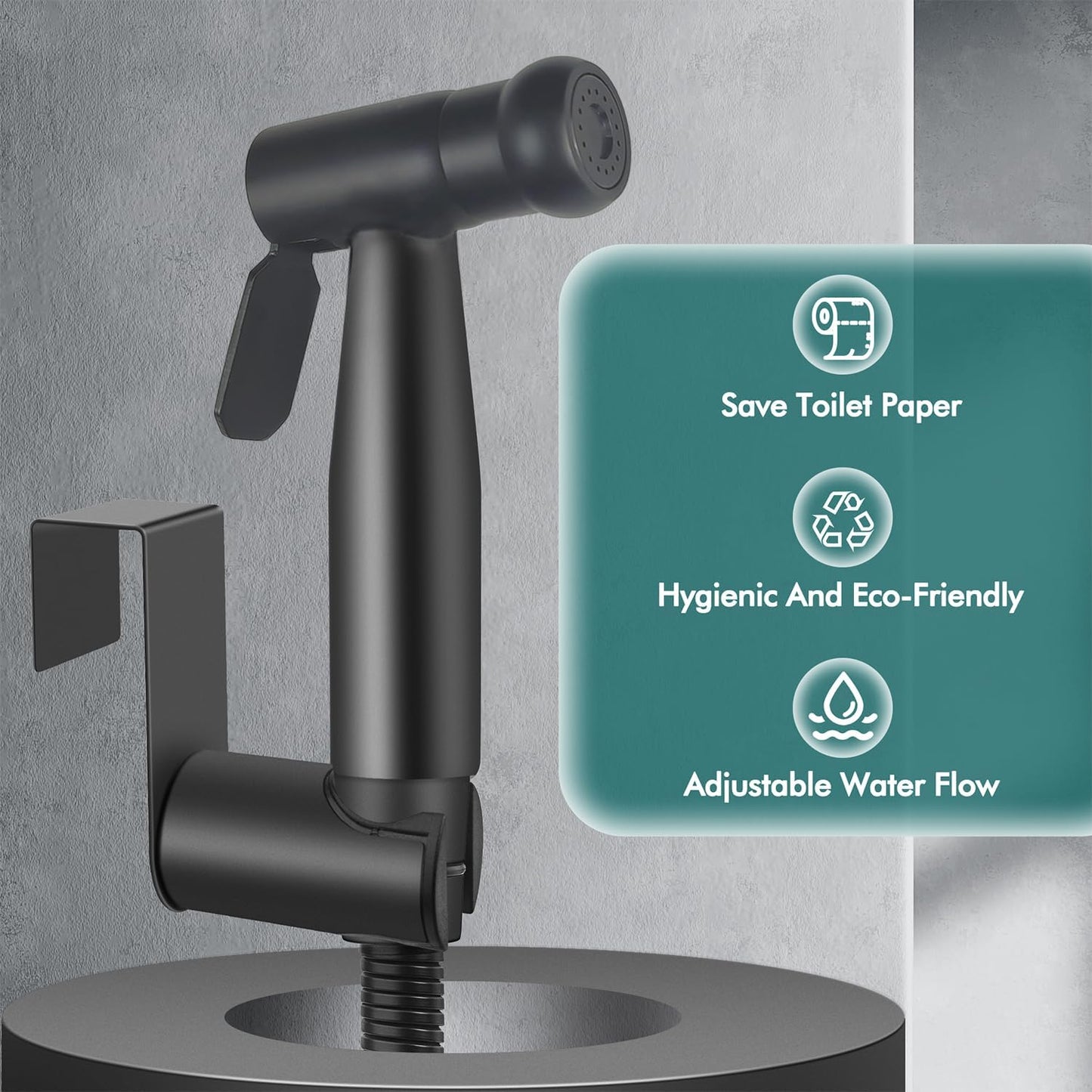 Handheld Bidet Sprayer for Toilet, Premium Stainless Steel Bathroom Bidet Sprayer Set with Anti-Leaking Hose & 2 Water Pressure, Ideal for Feminine Wash, Cloth Diaper Cleaning, Baby Wash & Pets Shower