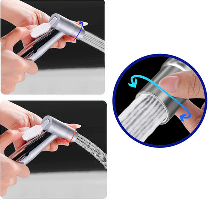 Dual Mode Toilet Bidet Sprayer Head – Chrome Finish Handheld Bidet for Toilet & Bathroom Cleaning – Cloth Diaper Sprayer, Muslim Shower, Jet Spray – G1/2 Coupling