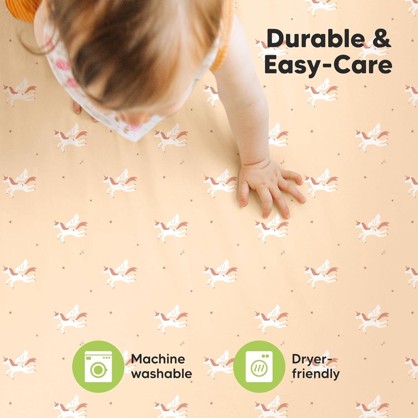 2-Pack Mini Crib Sheets Fitted - 38x26 Pack N Play Sheets for Pack and Play Mattress, Organic Cotton, Soft & Breathable Playard Bedding, Neutral Mini Toddler Bed Cover for Boys, Girls (Dragon Tale)
