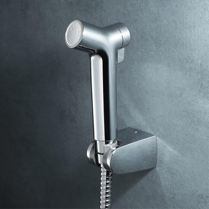 HandheldSprayer Kit Cloth Diaper Sprayer ABS Round ShapeSprayer for Toilet for Toilet-Adjustable Water Pressure Control withHose for Feminine Wash and Bracket,Chrome d(Chrome D)