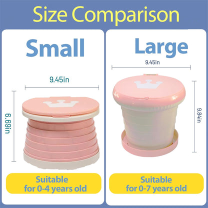 Travel Potty for Toddler, Portable and Foldable Toilet, Apply to Seat Emergency Toilet for Car, Camping, Outdoor, Indoor (green, small)