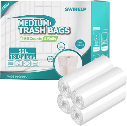 Handle Trash Bags 4 Gallon 100 Counts Small Garbage Bags for Office,Kitchen,Bedroom Waste Bin, Rubbish,Trash Can Liner