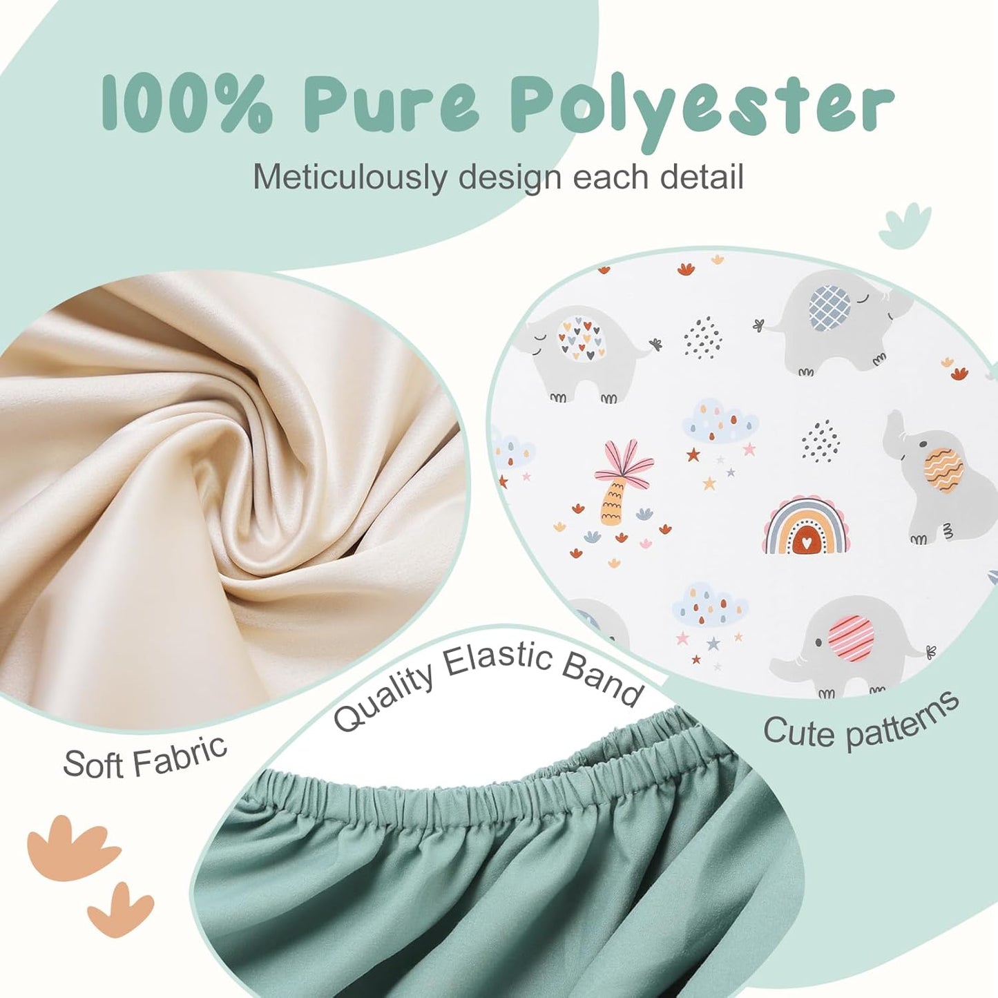 3 Pack Stretchy Bassinet Sheets 20" x 33" Compatible with Baby Delight, Angelbliss, Maxi-COSI & Most Regular Size Bedside Sleeper- Soft Breathable Fitted Bassinet Sheets for Baby - Yellow & Flower