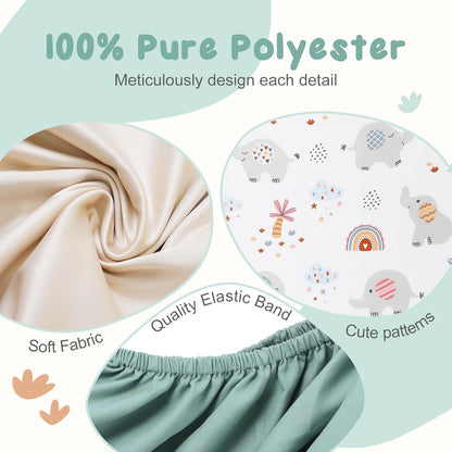 3 Pack Stretchy Bassinet Sheets 20" x 33" Compatible with Baby Delight, Angelbliss, Maxi-COSI & Most Regular Size Bedside Sleeper- Soft Breathable Fitted Bassinet Sheets for Baby - Yellow & Flower