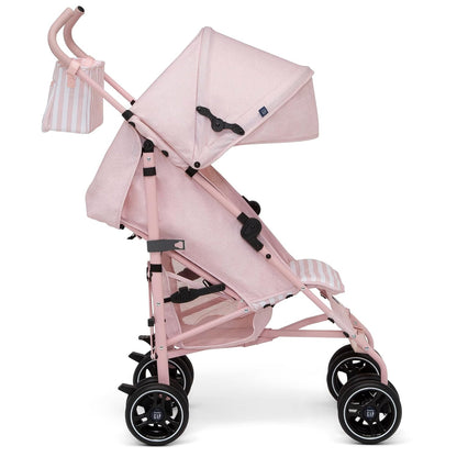 babyGap Classic Stroller - Lightweight Stroller with Recline, Compact Fold & Removable Parent Organizer - Made with Sustainable Materials, Grey Stripes