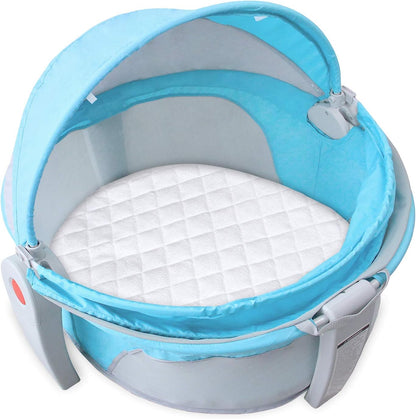 Bassinet Mattress Pad Cover for BCOL and bonbay Baby Bassinet Bedside Sleeper, 2 Pack, Waterproof Quilted Ultra Soft Surface