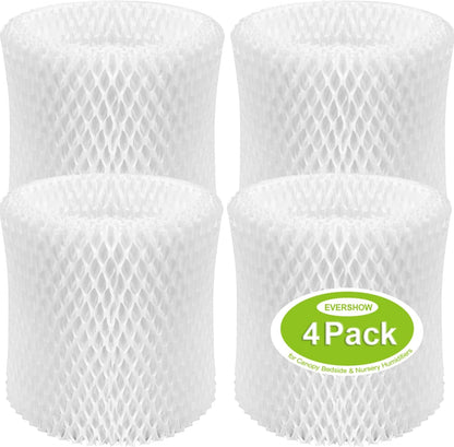 4 Pack Humidifier Filter Replacement Compatible with Canopy Bedside Humidifier & Nursery Humidifiers, Filters Made with Wood Pulp & Paper, Humidifier Wicking Filter, 6 Week Lifespan (White)