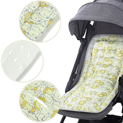 Universal Kids Stroller Seat Liner Cotton Kids Pushchair Cushion Seats Mat Breathable Stroller Liner Insert Mattress Soft Pushchair Seat Pad Pram Cushion Seats Pad Head Neck Body Support for 1-3 Years