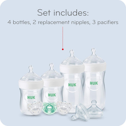 NUK Simply Natural Baby Bottles with SafeTemp Gift Set - Includes 4 Bottles