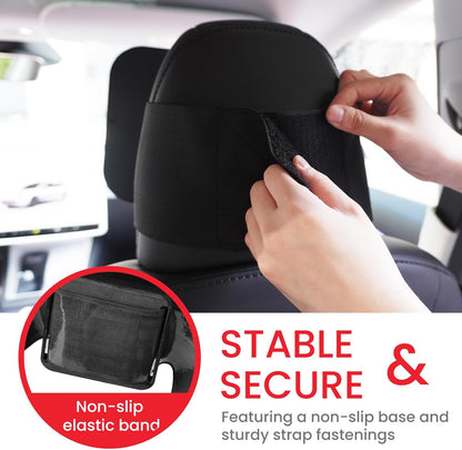 Fixed Headrest Baby Car Mirror, Compatible with Tesla Car Mirror for Baby, 100% Shatterproof & Shake-Proof, Non-Slip with 360° Rotation & Wide View, Easy Install, Perfect (Black)