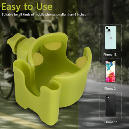 Suranew Adjustable Stroller Cup Holder with Phone Holder for Baby Stroller for Family Members, Walker Purple