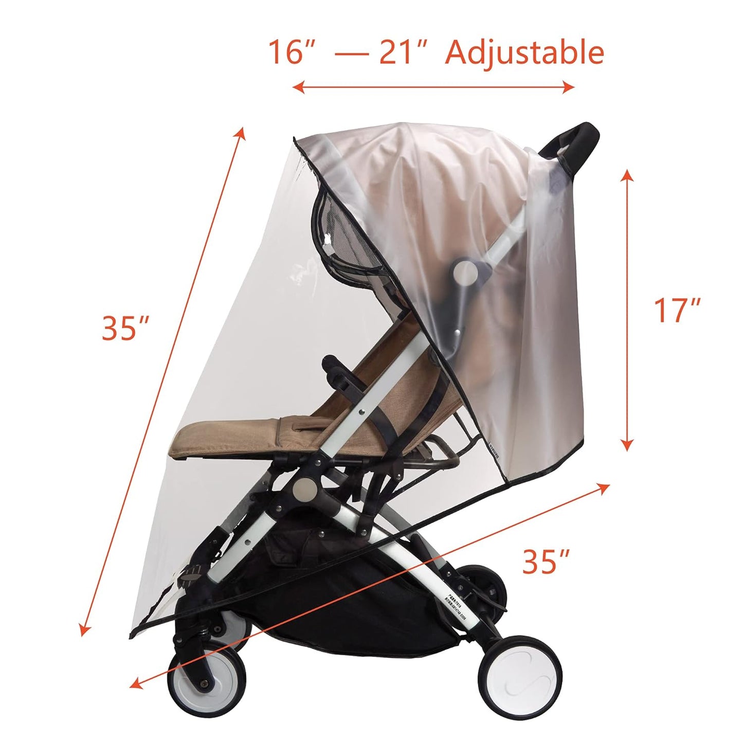 Stroller Rain Cover,Universal Stroller Accessory,Waterproof,Windproof Protection,Protect from Dust Snow,Baby Travel Weather Shield