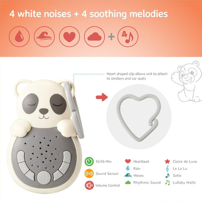 Cloud b Travel Comforting Sound Machine w/Calming Light | 4 White Noise and 4 Lullabies | Re-Activating Smart Sensor | Sweet Dreamz On the Go™ - Fox