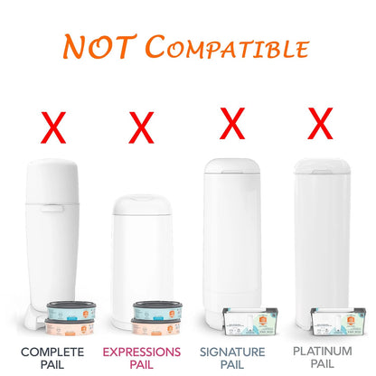 Pack of 9 - Diaper Pail Refills Bags Compatible with Diaper Genie Select Pail, Compact Pail,Square Pails Diaper Pails Refills