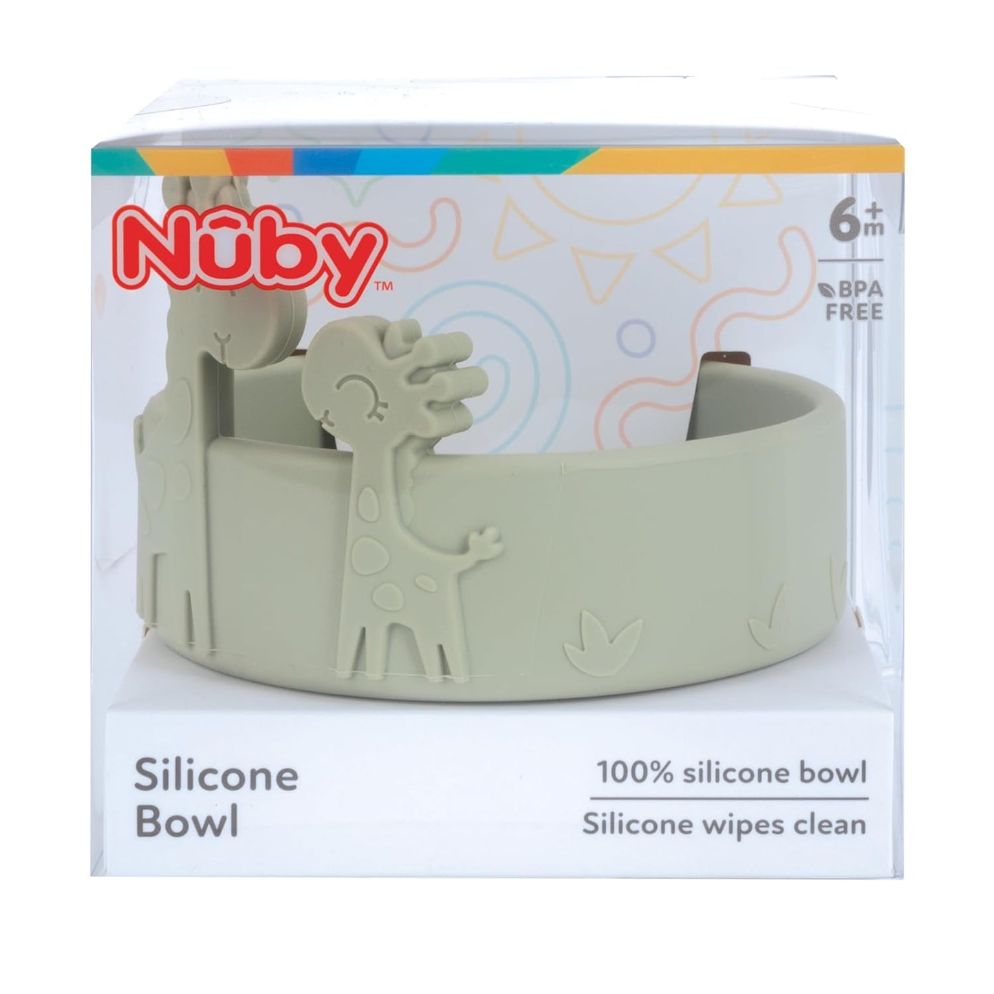 Nuby Animal Friend Silicone Round Bowl - Toddler Bowl - 6+ Months - Pink Whale Bowl