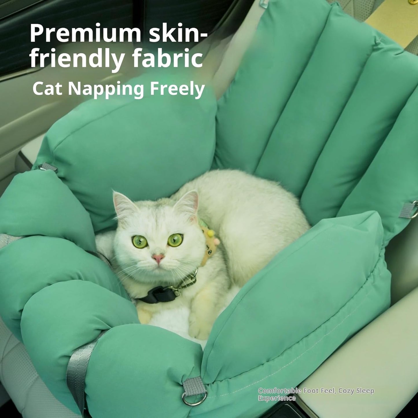 Convertible Pet Car Seat and Carrier, Cat Carrier Pouch, Portable Travel Bed for Cats and Small Dogs,Dog Car Seat for Small Dogs,Winter Warm cat Carrier Backpack