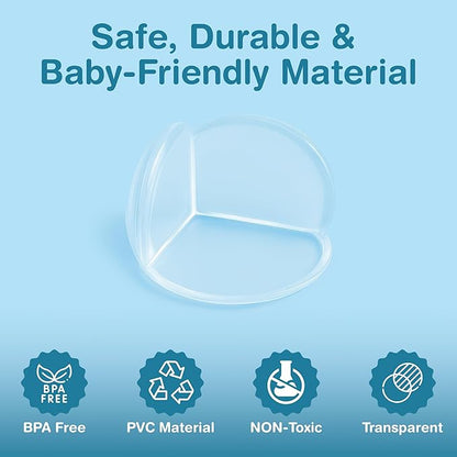 15 Pack Corner Protector for Baby - Clear & Transparent Edge Guards for Baby Proofing, Safety Furniture Corner Protectors for Furniture to Prevent Injuries (Ball Shaped)
