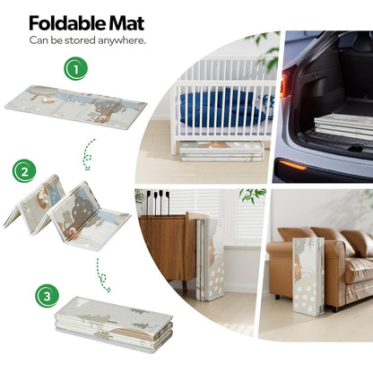 Fodoss Baby Playpen with Mat, Small Play Pen(47x47inch), for Babies and Toddlers, Pen Apartment, Yard Baby, Fence Area Playyard Activity Center (Dark Gray)