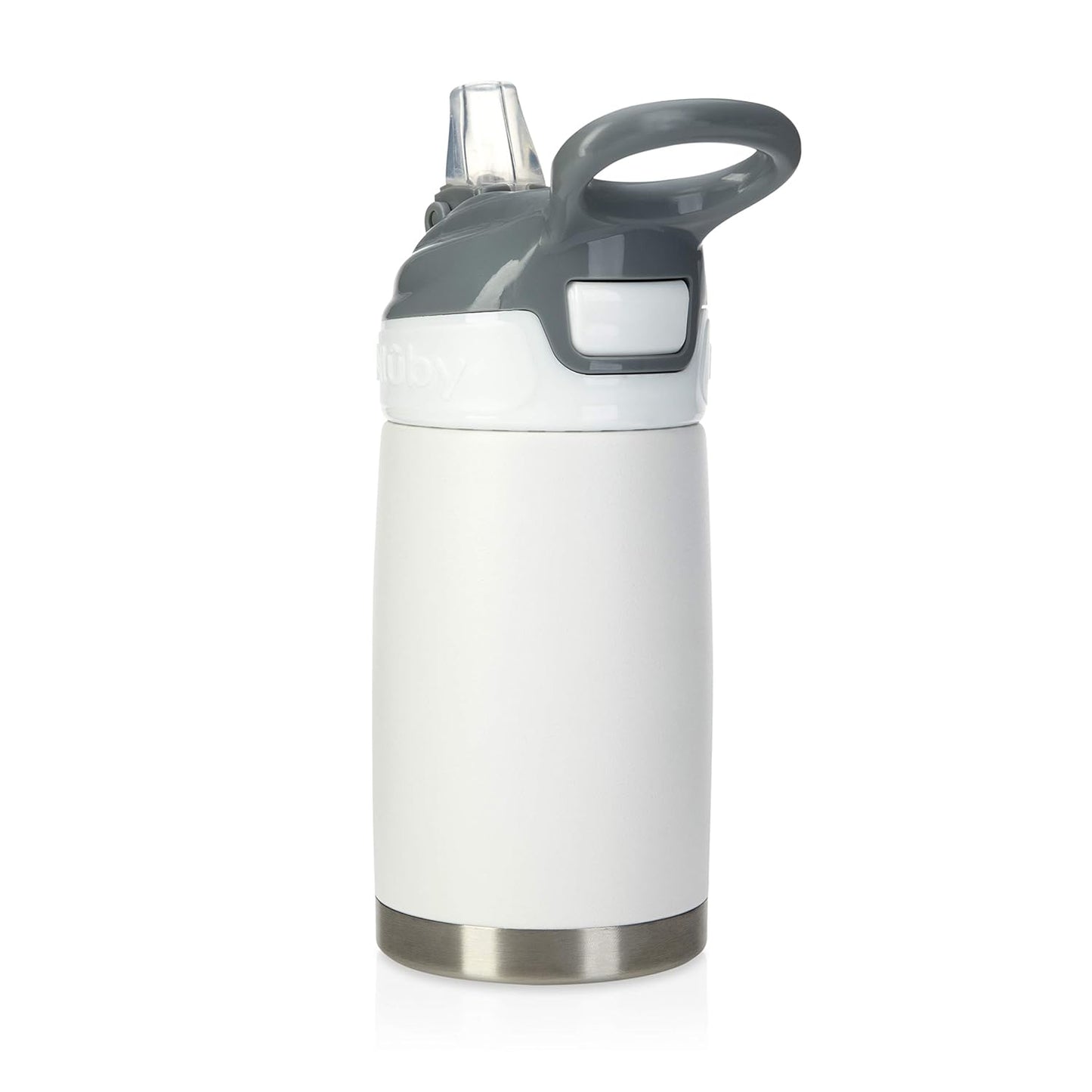 Nuby Thirsty Kids No Spill Flip-It Reflex Stainless Steel Travel Cup or Water Bottle - 10 Oz - 18+ Months - Pink - Back to School Essentials