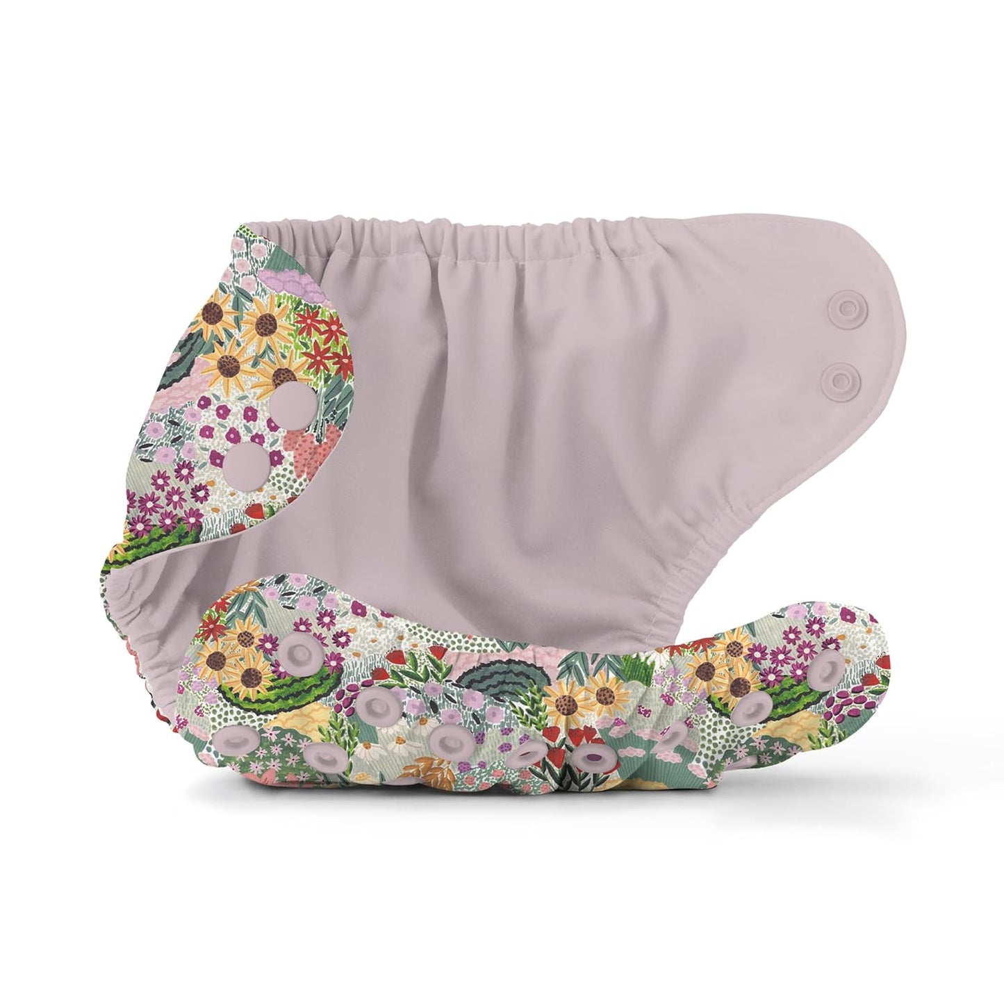 Esembly Cloth Diaper Cover - Reusable Swim Diaper, Waterproof, Breathable - Adjustable Outer Layer Over Absorbent Inner for Blowout Protection - Sea Glass, Size 2 (18-35lbs)