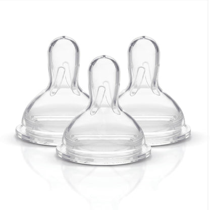 Medela Medium Flow Spare Nipples with Wide Base, 3 Pack, Compatible with Medela Storage Bottles, Made Without BPA