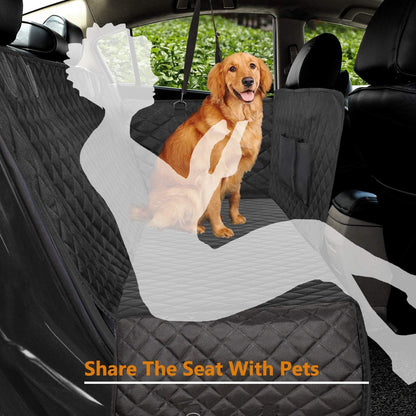 Vailge 100% Waterproof Convertible Dog Car Seat Covers, Waterproof Dog Seat Cover with Mesh Window, Heavy Duty seat Cover for Dogs, Dog car Hammock Pet Seat Cover for Cars Trucks suvs,Black,Standard