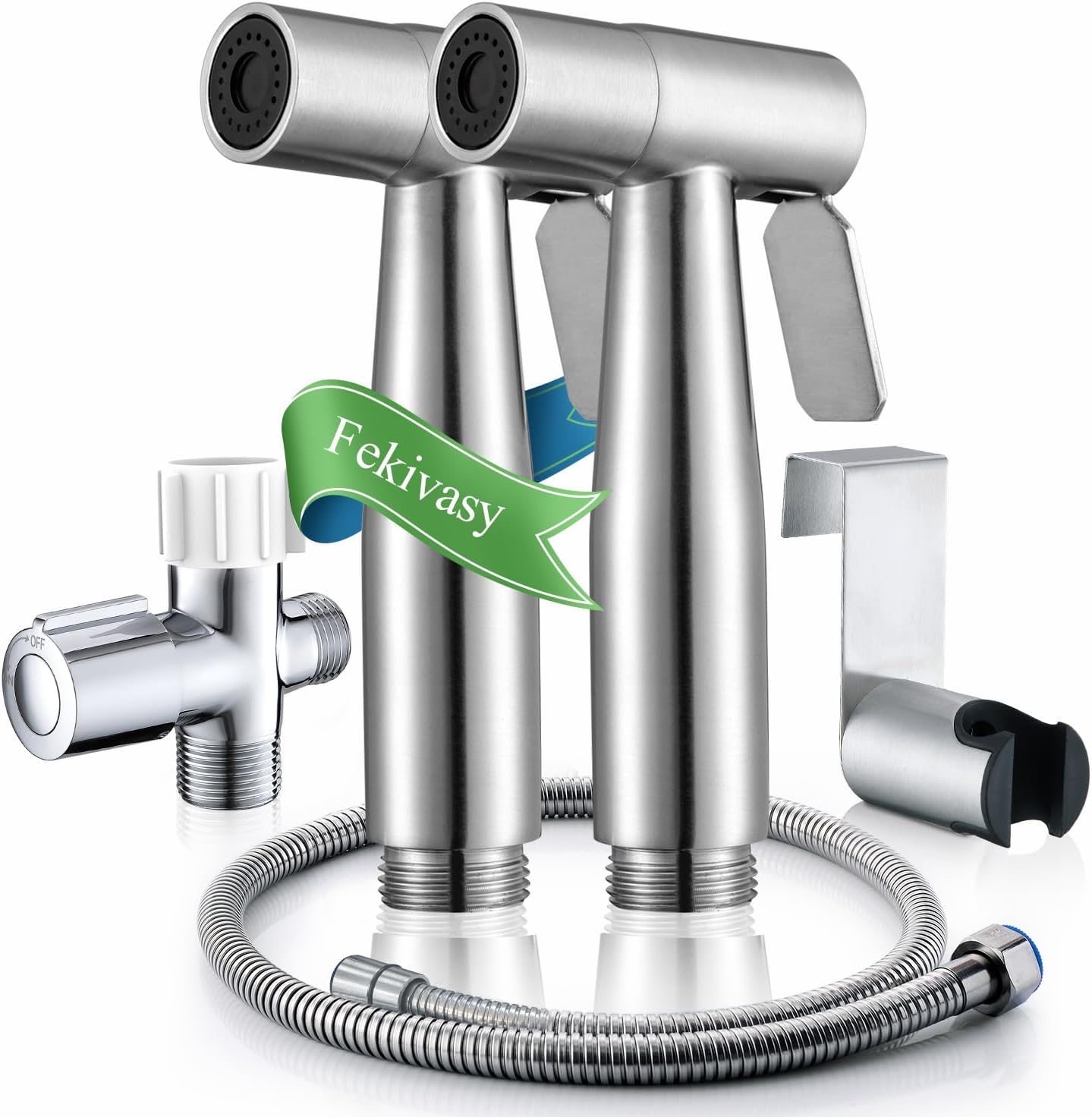 Handheld Bidet Sprayer for Toilet, Muslim Shower Water Jet Spray for Toilet, Bidet Faucet Cloth Diaper Sprayer for Baby Wash, Adjustable Water Pressure with Bidet Hose for Feminine Wash