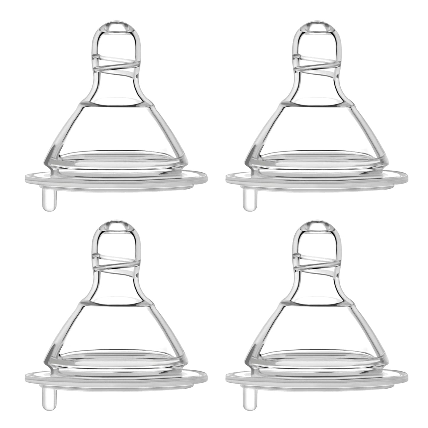 Maymom Silicone Nipple Slow Flow, 4pc; Compatible with Spectra/Motif Luna/Maymom Widemouth Bottles