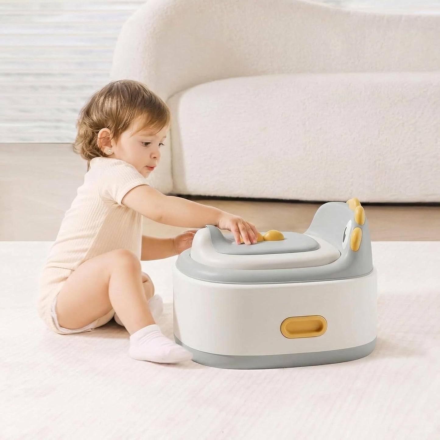 Toddler Toilet Potty Chair for Toddlers 1-7, Kids Potty Training Seat, 3-in-1 Potty Chair for kids Portable Removable Seat with Sturdy Step Stool, Standalone Potty Chair for Toddlers