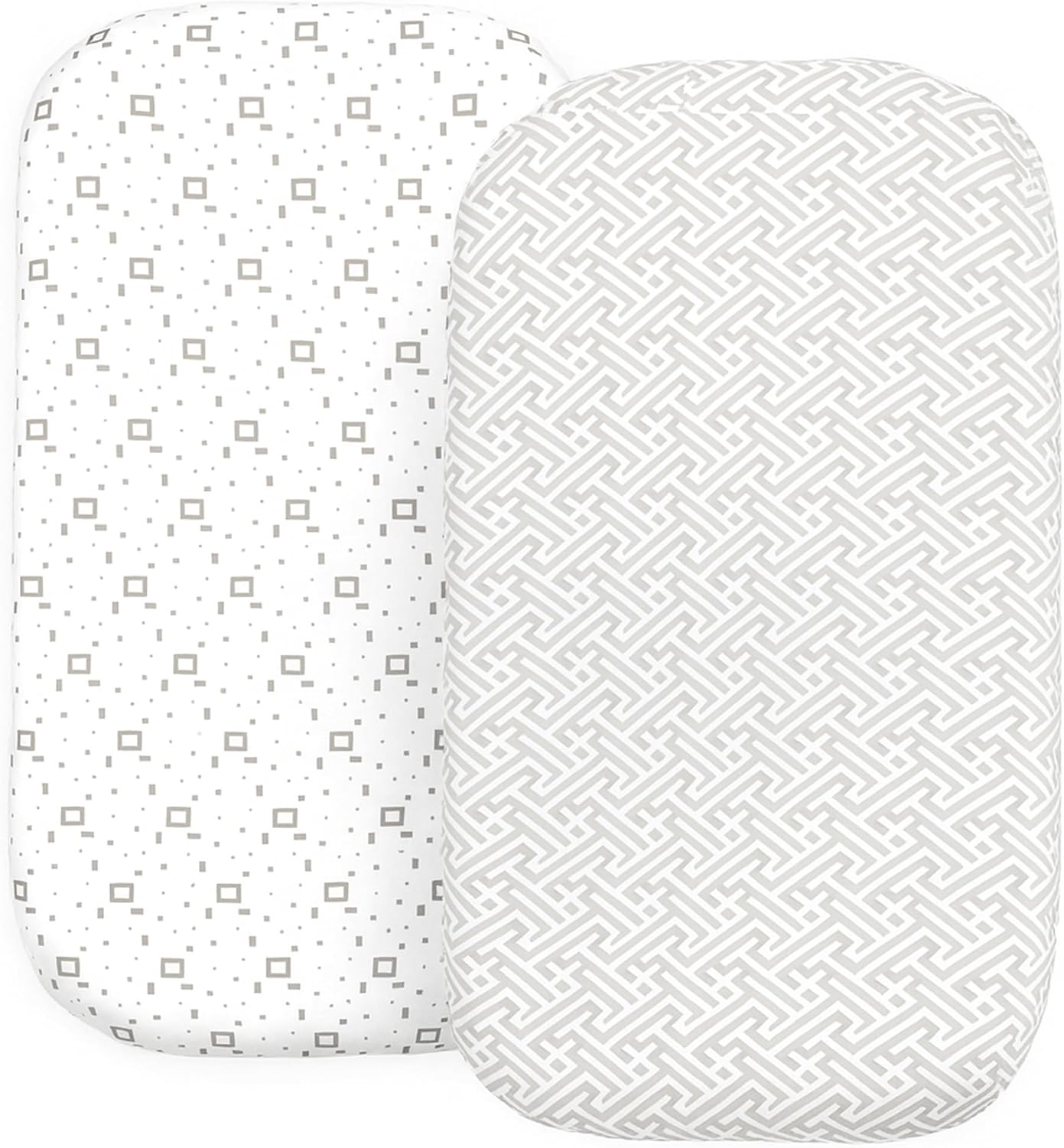 3-Pack Bedside Sleeper Bassinet Sheets | GOTS Certified Organic 100% Muslin Cotton | Ultra Soft & Breathable | 33×20×4” Fitted Sheets | Universal Fit 29–33” x 17–21” Pads