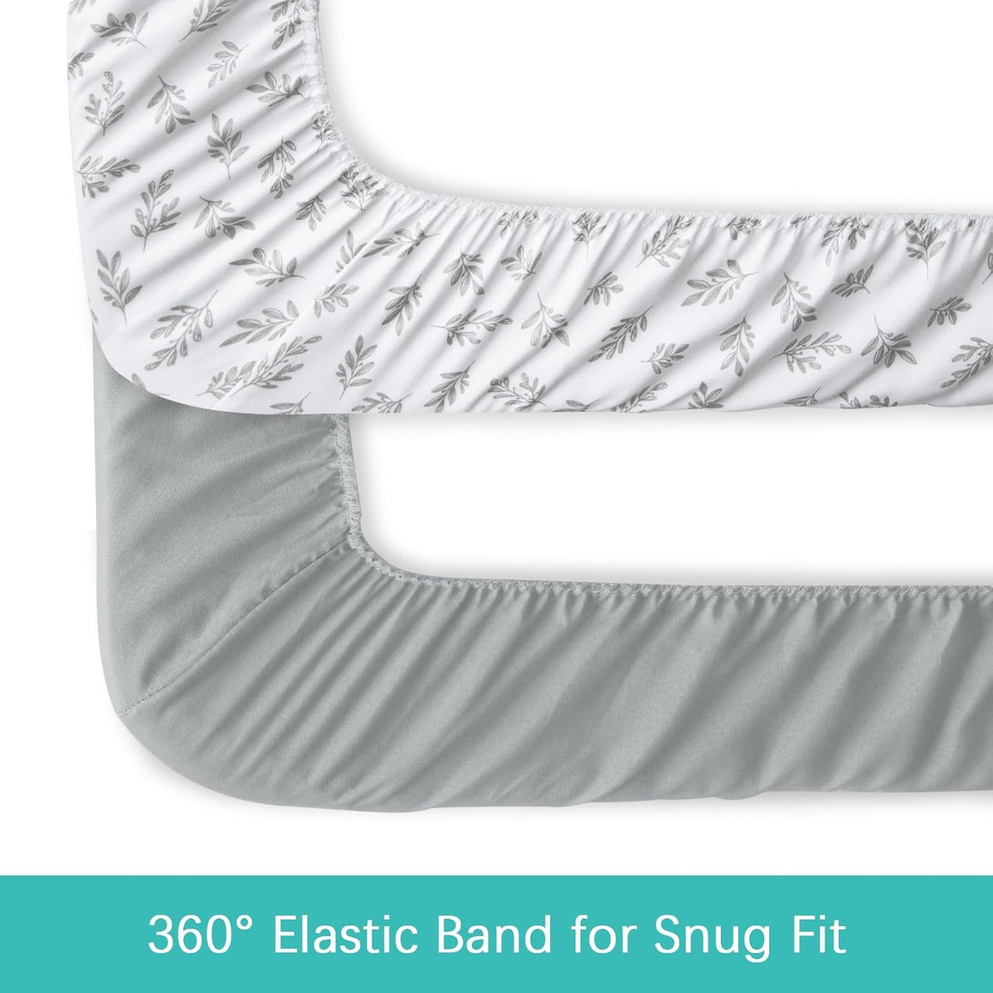 Baby Bassinet Sheets 4 Pack Fit for Baby Delight, Semphis, Kiniew, Jimglo, Cowiewie, JevrJeur, Newton Baby, AirClub, Mika Micky, Ezebaby and Besrey Bassinet, Green