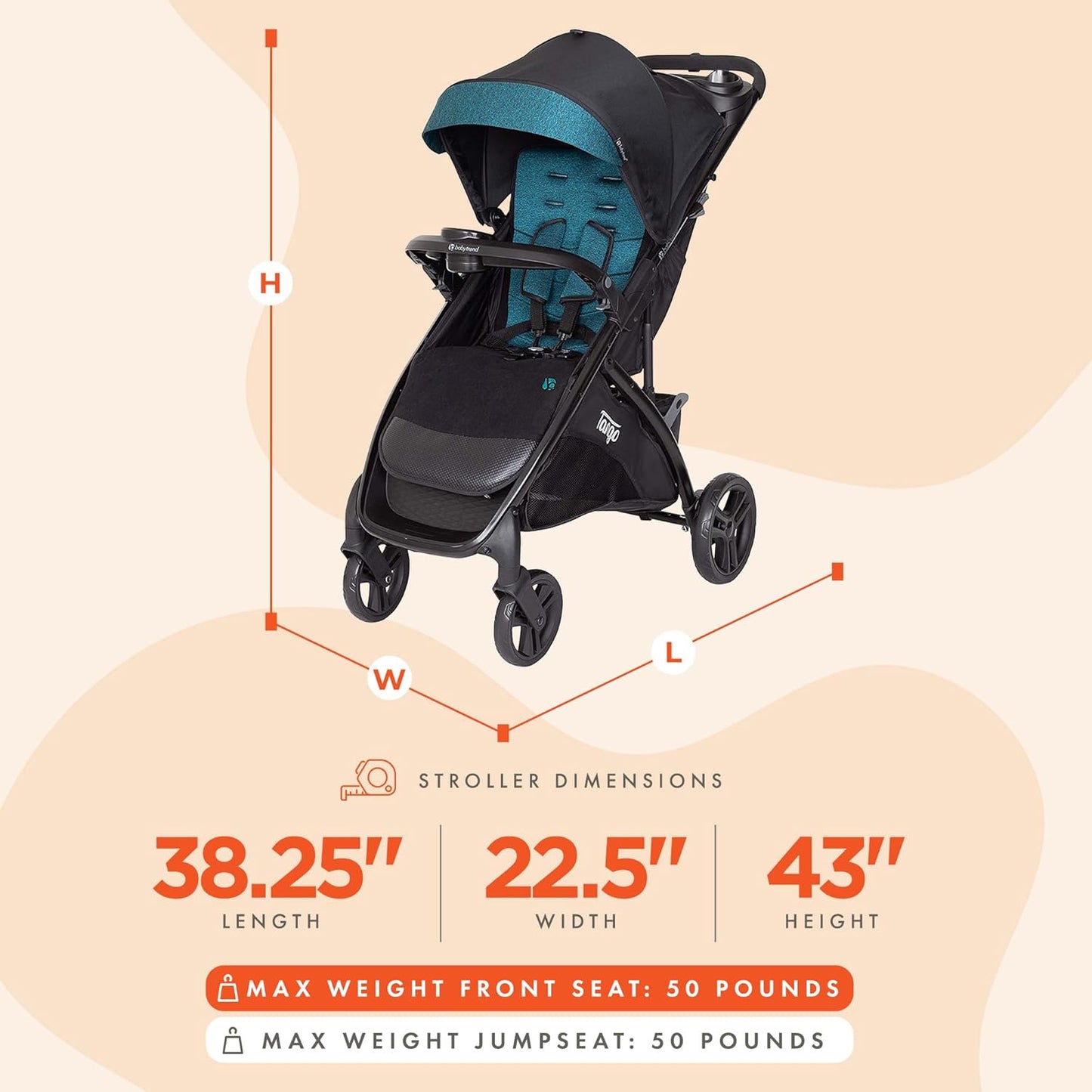 Baby Trend Tango™ Stroller, Kona