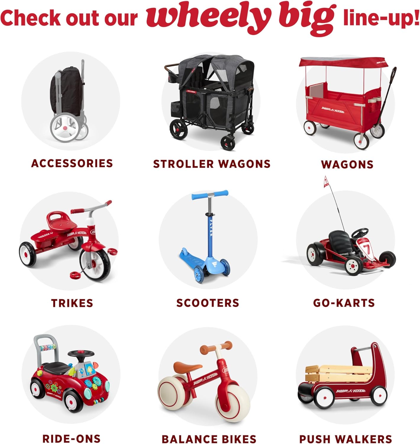 Radio Flyer City Luxe Stroll 'N Wagon, for Ages 1+, 3-in-1 Push or Pull, with Bench Mode, Easy Fold, UV Canopy, 5-Point Harnesses, Front Caster Wheels & 12" Rear Wheels, Stroller Wagon for Kids