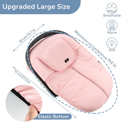 SERAPHY 2-in-1 Muslin Baby Car Seat Cover & Nursing Cover, Soft Lightweight Breastfeeding Cover for Boys and Girls,Breathable Canopy for Infant Carseat & Stroller for Summer—Blueberrie