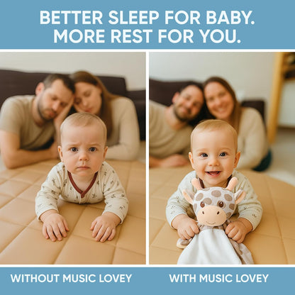Love By Emi 4 in 1 Baby Lullaby Sleep Soother Toy - Stuffed Animal Sound Machine & Pacifier Holder | Heartbeat White Noise & Music | Plush White Tiger Lovey Sleep Aid Security Blanket (0-3 Years)