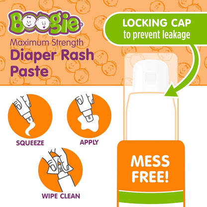Boogie Diaper Rash Cream Spray for Baby, Travel Friendly No-Rub Touch Free Application for Sensitive Skin, Over 200 Sprays per Bottle, 1.7 oz (Pack of 1)
