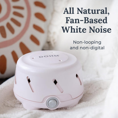 Yogasleep Dohm UNO White Noise Sound Machine (White) With Real Fan Inside for Non-Looping White Noise, For Travel, Office Privacy, Meditation, Sleep Aid For Adults & Baby, Registry Gift