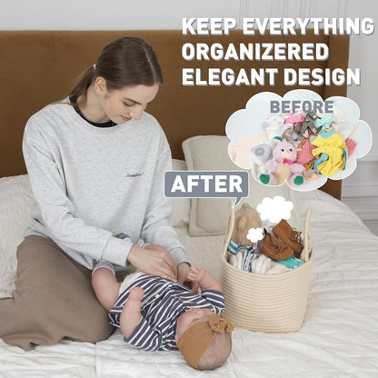 Miss Fong Diaper Caddy Organizer - Portable Caddy with Removable Dividers, Travel Basket & (Creme)